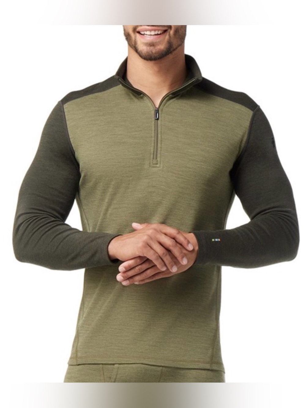 SMARTWOOL CLASSIC THERMAL MERINO BASE LAYER 1/4 ZIP TOP MEN'S